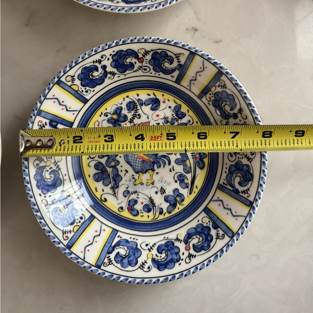 Sur La Table Blue Rooster Bowls~Portugal~Set Of 4 - Picture 7 of 8